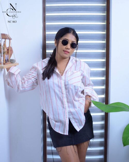 Pink Striped Shirt